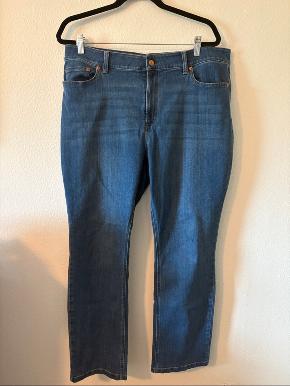 LL Bean Straight Leg Jeans - Medium Blue